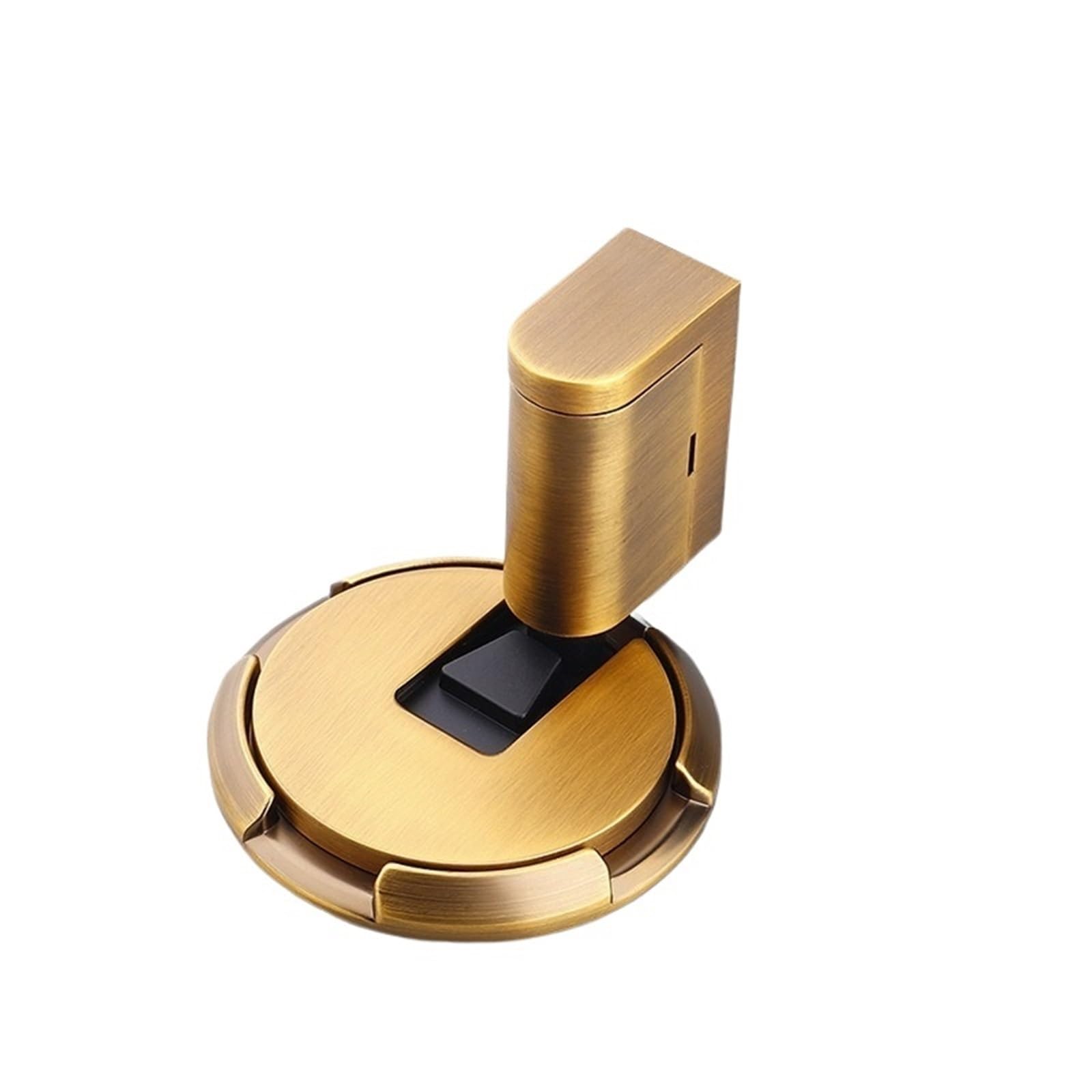 Kdhcvkz Gold 1Pcs Hole-Free Door Stopper Mechanical Push-Action Windproof Invisible Floor Stopper