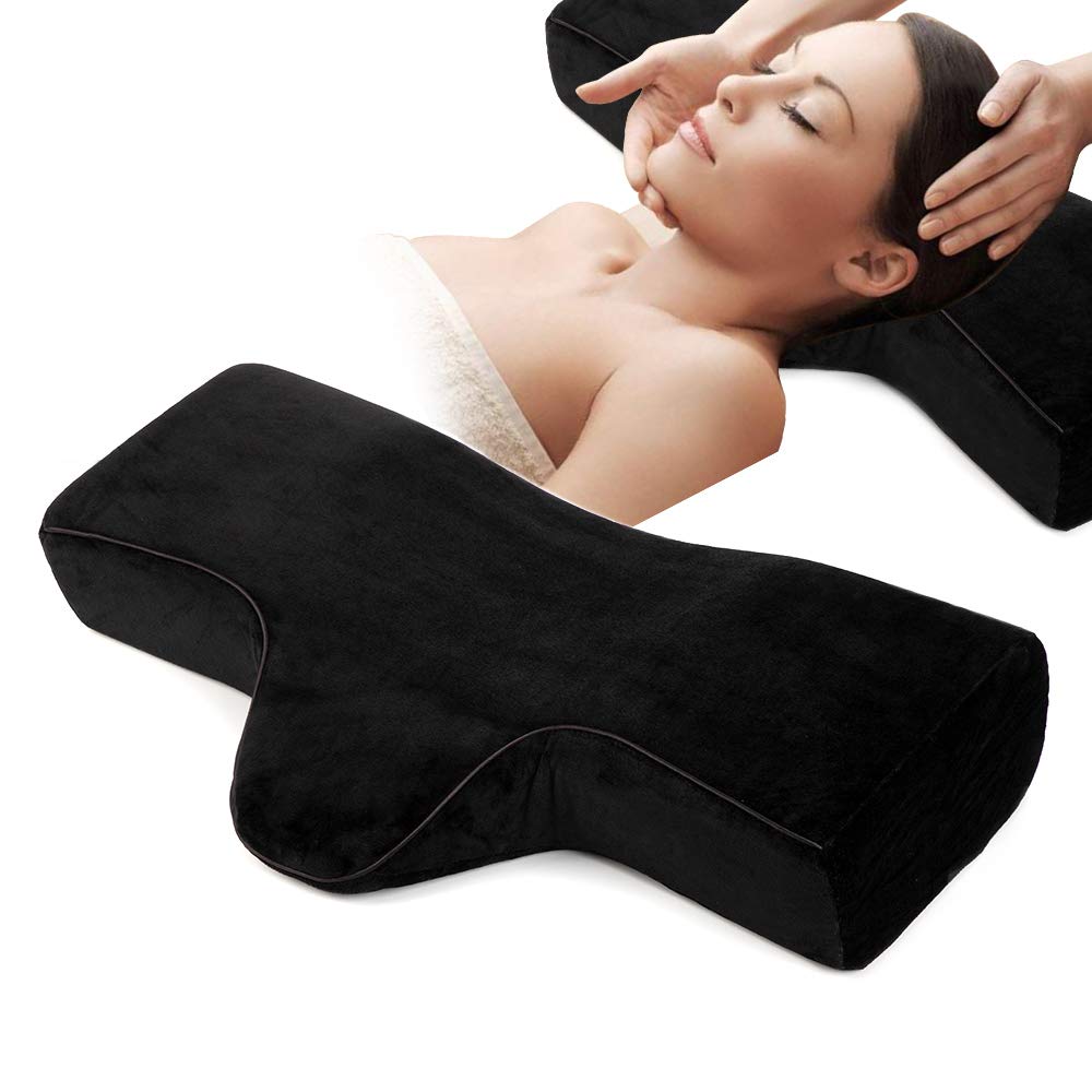 NACHEN Eyelash extension cushion, ergonomic memory foam curve Pillow to improve cervical for neck pain relief,Salon Makeup Grafting Eyelash Pillow