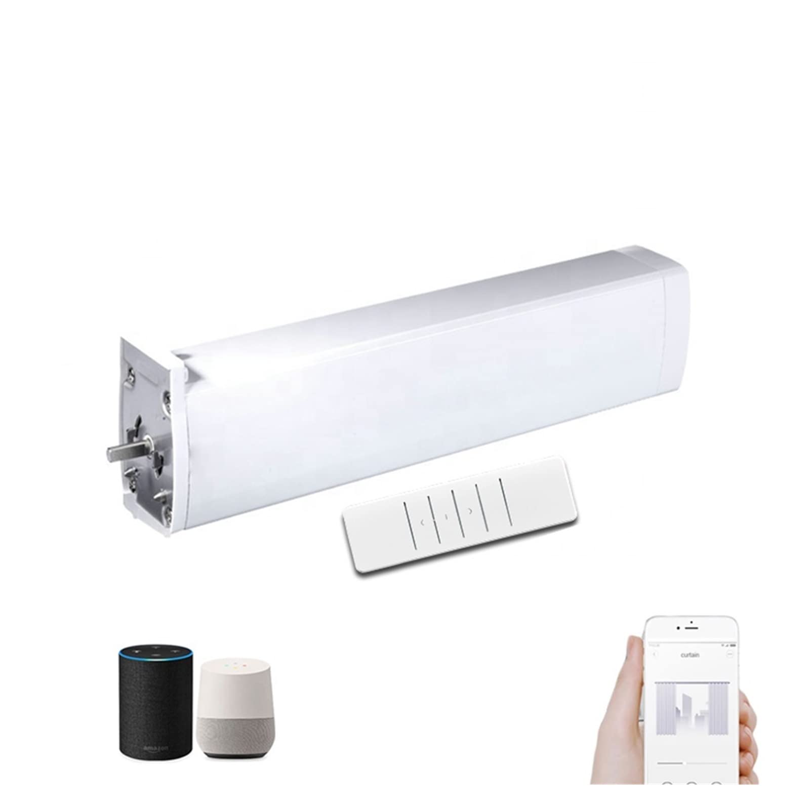 Inteligentna zasłona Tuya Smart Life Wifi Inteligentny silnik silnika Electric Bezprzewodowe silniki kontroli głosu bezprzewodowego (Color : WIFI motor and RC)
