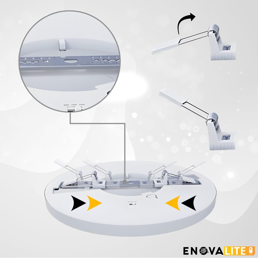6er Set Multitalent LED Deckenleuchte - Panel mit einstellbarem Lochmaß - 18W 1880lm - Einbau/Aufbau Aufputz - 3000K 4000K 6000K CCT einstellbar - rund Ø225x17mm