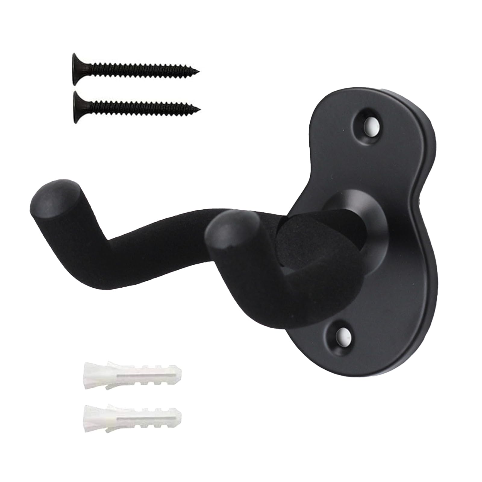 Support Guitare Mural avec éponge de Protection, Accroche Guitare Mural en Métal, Porte Guitare Mural Hooks pour All Guitares, Basse, Banjo, Avec vis