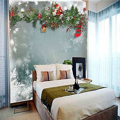 Rénovation murale express sans colle papier peint flocon de Noël DIY - 3