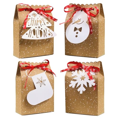 Sacs cadeaux de Noël en kraft résistant pour emballer facilement toutes vos friandises