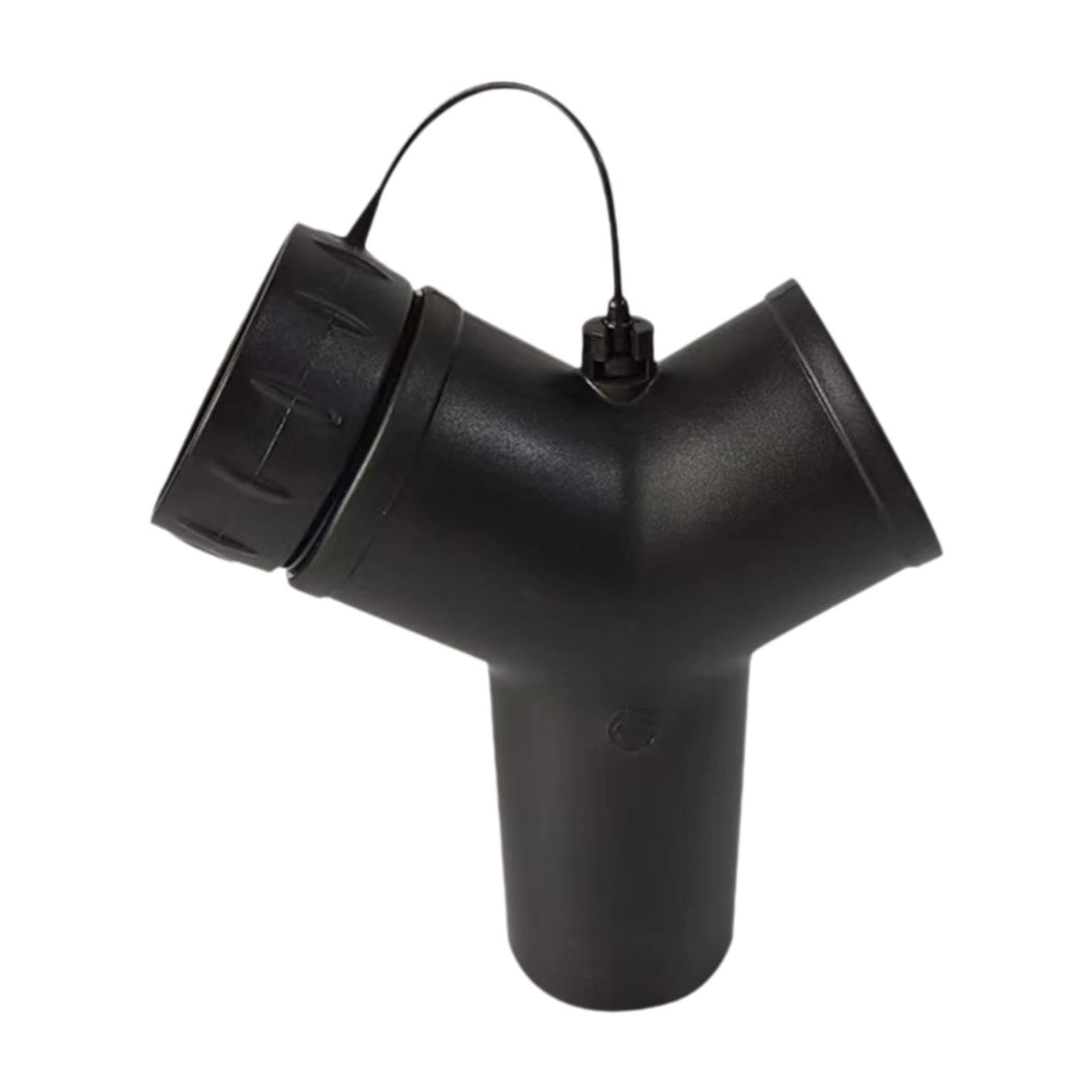 perfk Conector de Tres vías para aspiradora Industrial, Adaptador para aspiradora, reemplazo del Adaptador Giratorio, Accesorios Negros, Conector de 3 vías