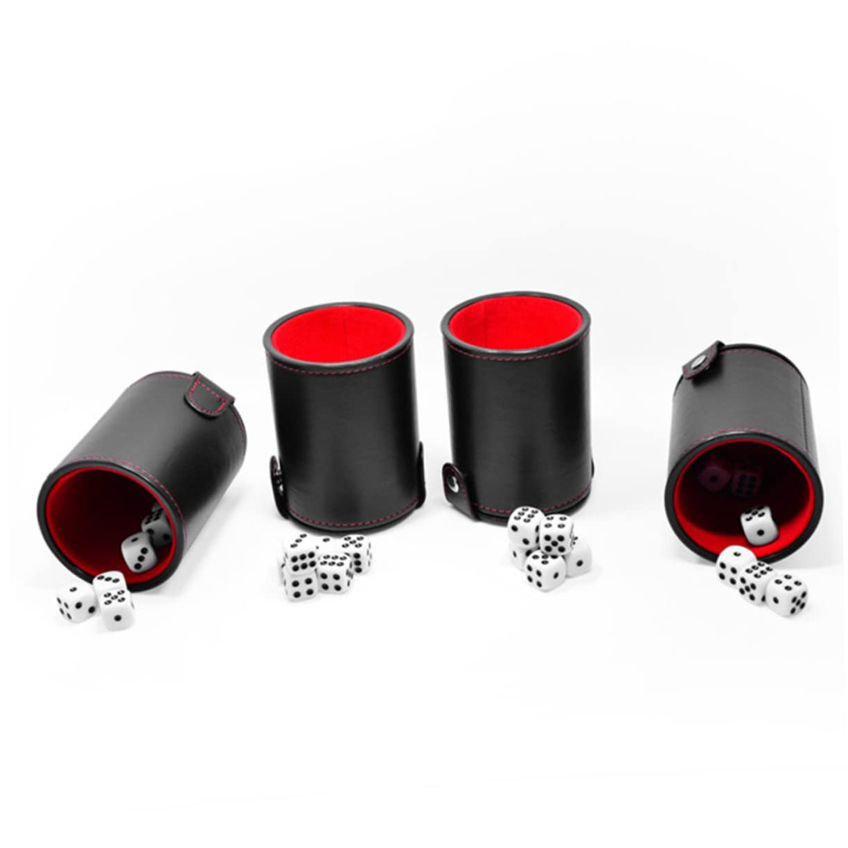 ibasenice 3sätze Professioneller Leder Würfelbecher Mit Deckel Pu-Leder Würfelbecher Becher Würfel Für Spieleabende Bars Und Ktv-Unterhaltung Geräuscharm Und Einfach Zu Reinigen