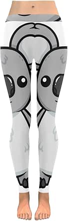 Amazon.com: Gym Leggings Women Cute Grey Cartoon Lazy Koala Stretchy Low Waist Leggings Yoya ...