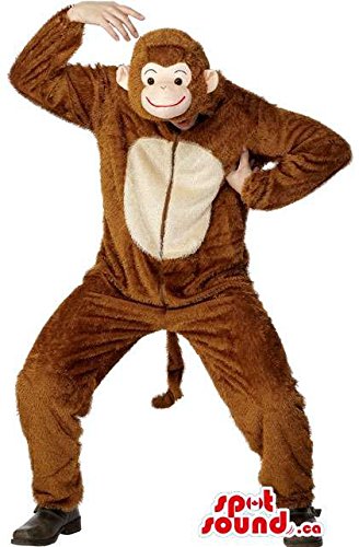 SPOTSOUNDSPOTSOUND Awesome Brown Monkey Adult Size Costume Or Plush Mascot US