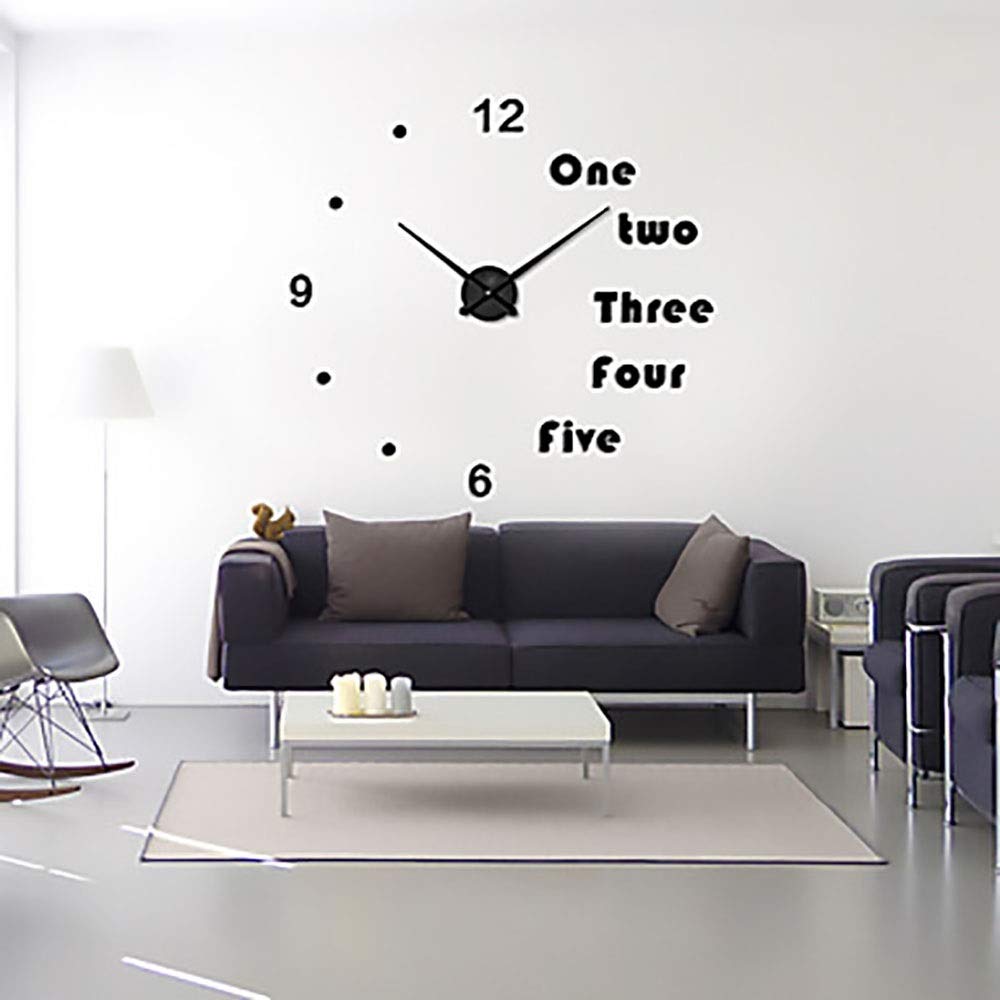 Horloge murale géante miroir pour habiller un grand mur vide