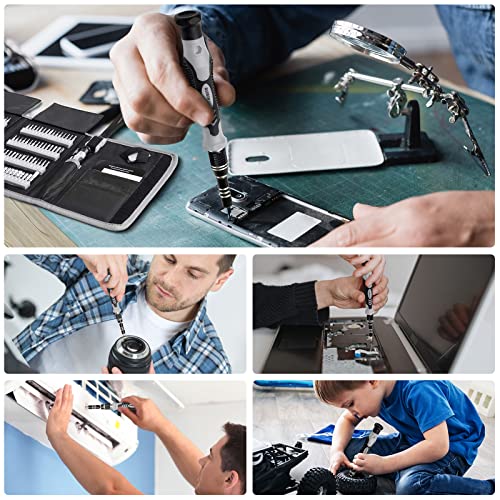 Image of STREBITO Precision Screwdriver Set 142-Piece Computer Tool Kit Magnetic Screwdriver Set Laptop Screwdriver Kit Electronic Repair Kit Tech Toolkit for PC, Phone, Macbook, Nintendo, PS4, Xbox Controller