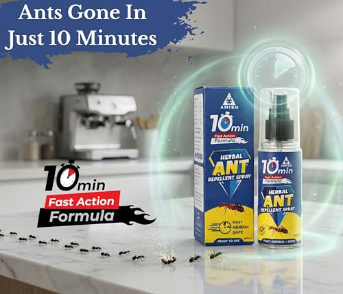 Image of Amish Herbal Ant Spray 100ml Pack Of 2 |10Minutes Result Guaranty|Removes Entire Ant colony|Powerful 100% Organic No Chemical Ant Repellent Spray for Home Kitchen Office Garden Long Lasting Protection Instant Action