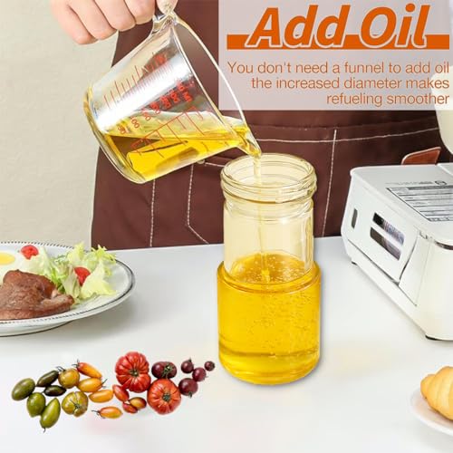 Olivenölspender,Ölsprüher zum Kochen,Ölsprühflasche Mister,Ölsprüher,210 ML Ölflasche,Neue Generation richtig Öl in Nebel sprühen(Grau) – Bild 4