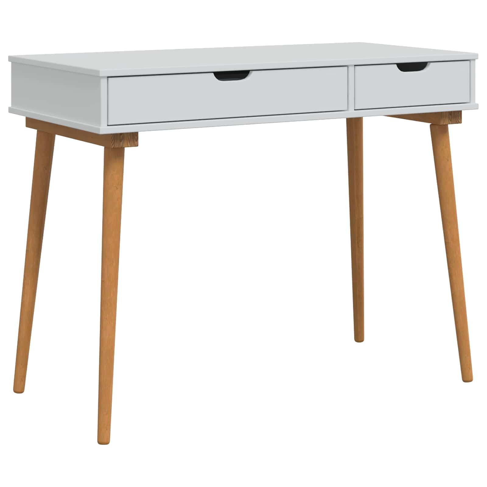 Schminktisch-Set FAUSKE 2 pcs Weiß 100 x 50 x 103,5 cm mit Spiegel Schubladen Hocker Stauraum für Schlafzimmer Jugendzimmer und Mädchen ideal für Make-up und Pflege