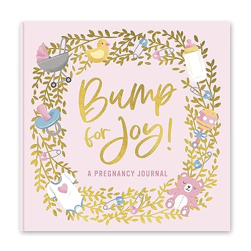 Image of Studio Oh! Bump for Joy Pink Pregnancy Journal for Women - Hardcover Guided Pregnancy Journal & Daily Planner, 144 Pages, Weekly Planner, To Do List & Tracker, 5 Tabbed Divider Pockets, 120 gsm Paper