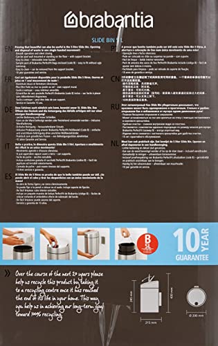 Brabantia Slide Bin - Black - 5 Litre #TOP2