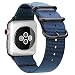 Produktbild Fintie Armband kompatibel mit Apple Watch SE/Series 6 5 4 3 2 1 44mm 42mm - Premium Nylon atmungsaktive Sport Uhrenarmband verstellbares Ersatzband mit Edelstahlschnallen, Marineblau