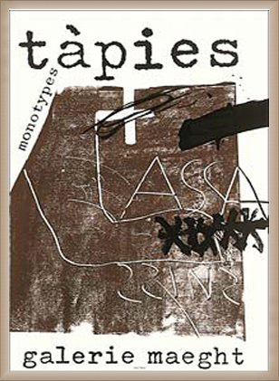 額装品/Monotypes 1974年/アントニ タピエス/インテリア/ポスター Amazon.co.jp: ポスター アントニ タピエス Monotypes 1974年 額装品