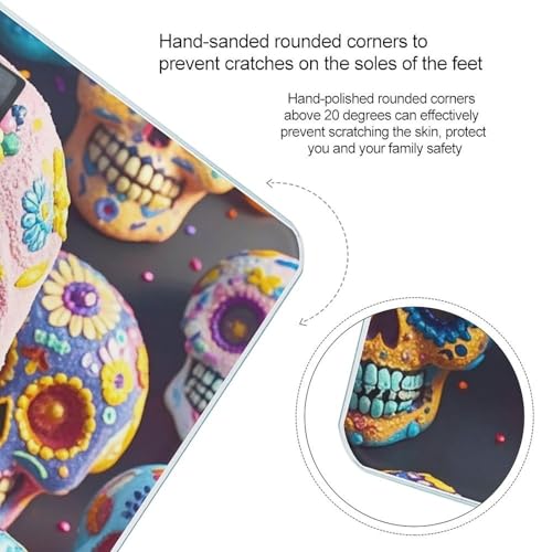 Báscula digital Sugar Skull de vidrio templado miniatura 4