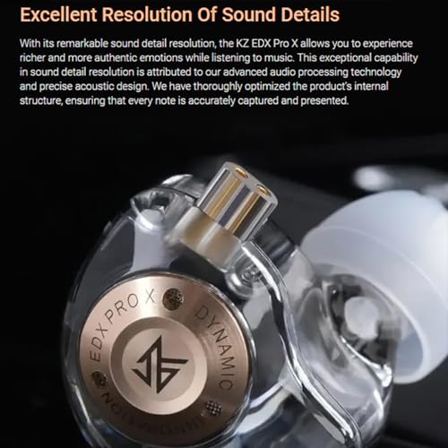 Concept Kart KZ EDX Pro X Wired IEM, Grey Grey (Without Mic) - Image 6