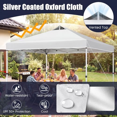 Image of Tangkula 10 x10 Ft Pop Up Canopy with Center Lock