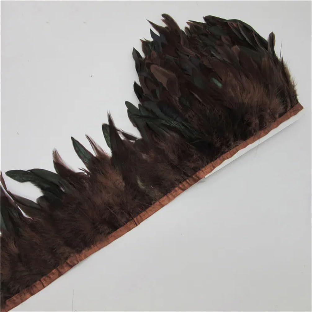 10 Meter/Lot 13-18 Cm Rooster Tail Feathers Trims Strip for Wedding Party Clothing Rooster Feather Trim 98 10 Yards