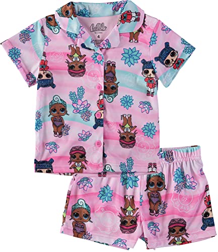 L.O.L. Surprise! Girls' 2-Piece Button Front Pajama Set