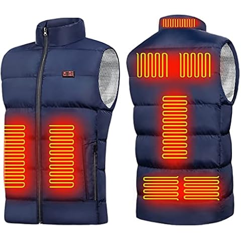 Unisex Heating Vest for Men Women Lightweight Warm Waistcoat Heated Jacket Gilet Outdoor 9 Heating Zones Body Warmer Gilet Blue M Cover