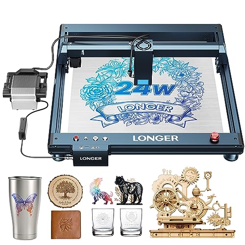 【Maggiore efficienza】Il taglierino laser LONGER B1 da 20W utilizza una nuovissima scheda madre a 32 bit potenziata, che consente velocità di oltre 36.000 millimetri al minuto. Rispetto ad altri modelli, la velocità di incisione è aumentata del 260%, il che significa che le attività di incisione possono essere completate più rapidamente. Inoltre, il LONGER B1 20W può ottenere eccellenti risultati nell'incisione di materiali come l'acciaio inossidabile, la ceramica, il vetro opaco e altro.