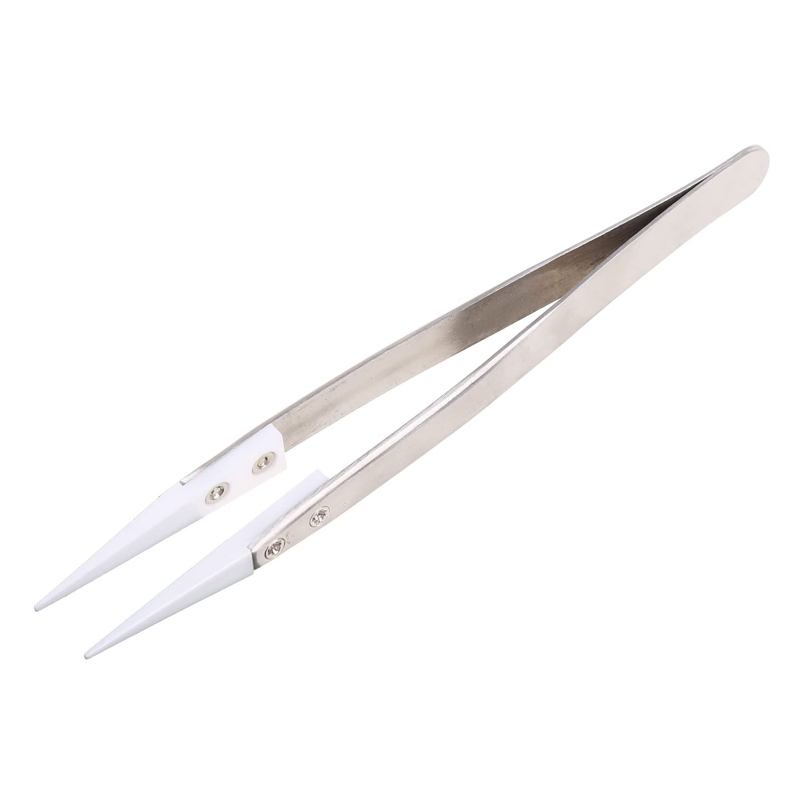 Kalttoy Men's Ceramic Tweezers Non-Conductive Stainless Steel Tweezer For Electronics Craft Jewelry Making Tools For Gifts Birthday