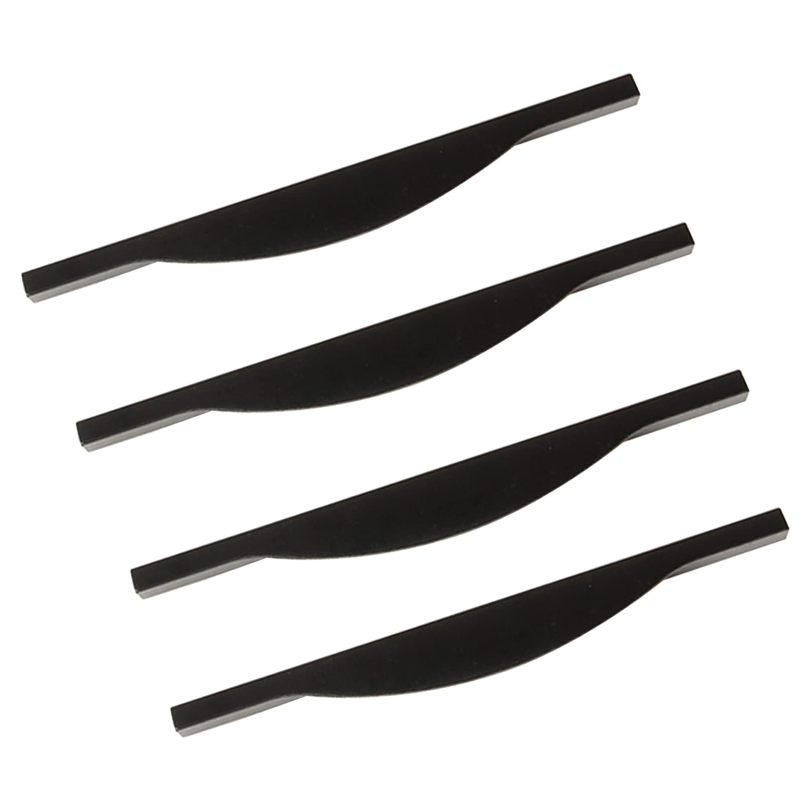 MNGHAYYR Concealed Finger Edge Cabinet Pulls Aluminum Alloy Finger Edge Pull Cabinet Handles Black Multiple Sizes 4 Pcs(Hole Distance 160mm)