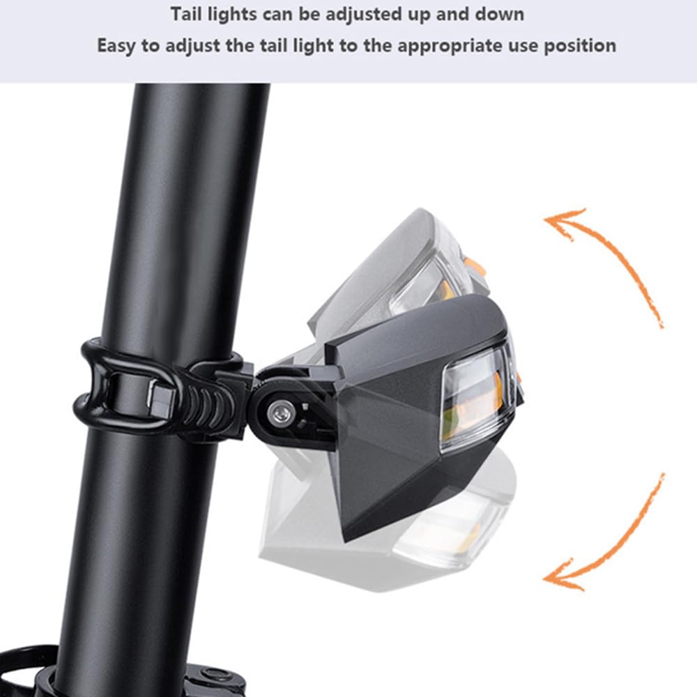 2000Mah Lampa rowerowa Tylna ładowalna lampa rowerowa Indukcyjne hamulec tylny Rowerowe światło LED Pilot zdalnego sterowania Kierunkowskaz Latarnia