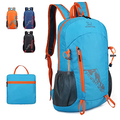 Mochila deportiva ligera plegable 20L Lywencom azul