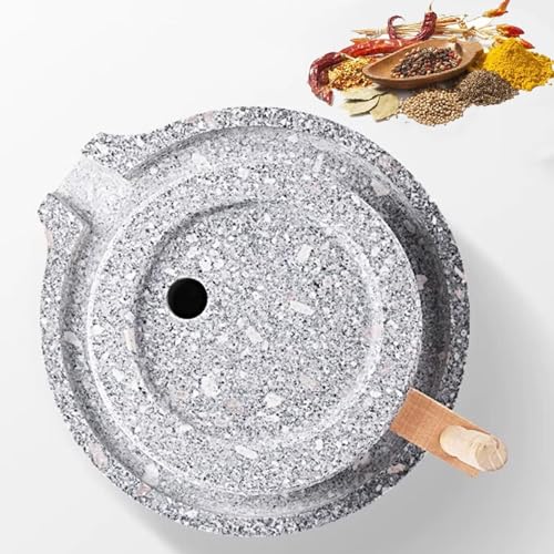 Manuelle GetreidemuhleASteinmuhle mit HolzrahmenAHochleistungs-Weizenmuhle aus NatursteinAMehl/Sojabohnen/GewurzeAHandstein-Troc