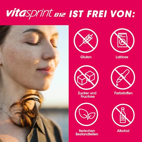 Vitasprint B12 – Vitasprint B12 Trinkfläschchen, 30 St. – Hochdosiertes Vitamin B12 mit wertvollen Eiweißbausteinen für mehr geistige und körperliche Energie. Bei Müdigkeit und Abgeschlagenheit
