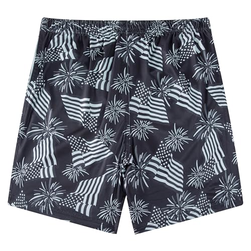 FT FENTENG Boys Swim Trunks with Compression Liner Boys Stretch Swim Shorts Quick Dry 2 in 1 Beach Shorts 4-17 Y2