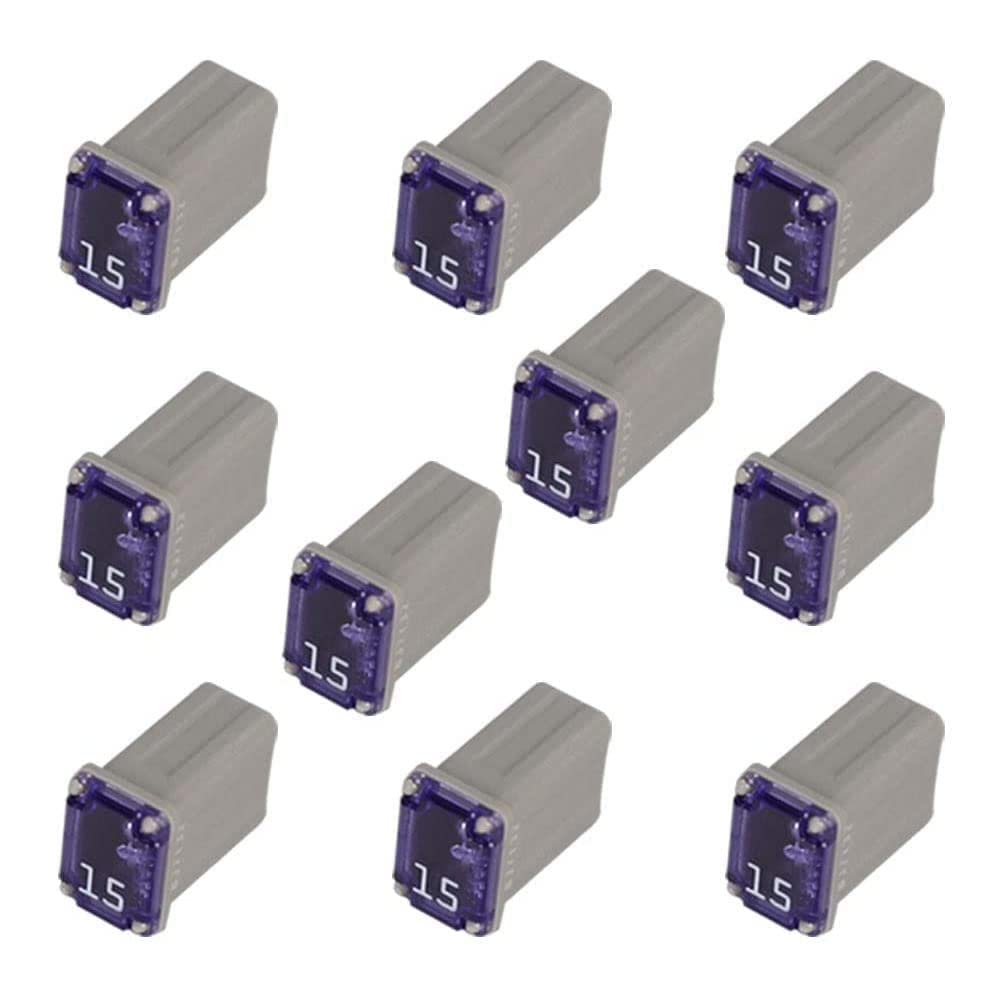 Paquete de 50 fusibles de cartucho MCASE para automóviles, camiones y SUV (15a 20a 25a 30a 40a cada 10 unidades)