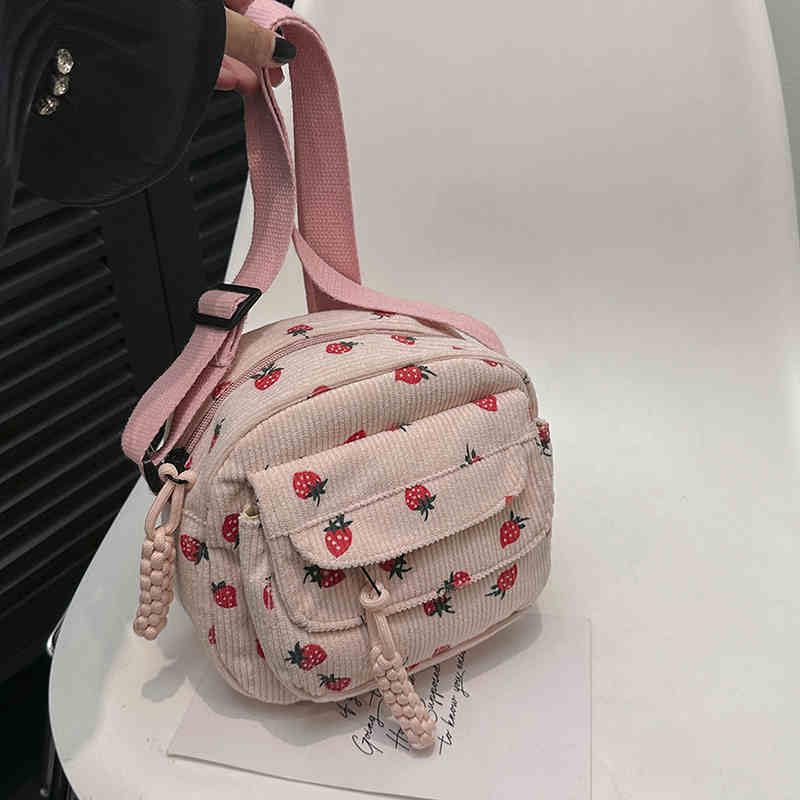 Bolso Tote de Pana Rosado para Mujer miniatura 3