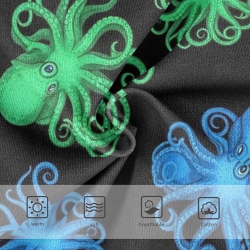 Toddler Girls Underwear 2t Cotton Panties Little Girl Fun Print Briefs Underpants Vibrant Blue Green Octopuses3