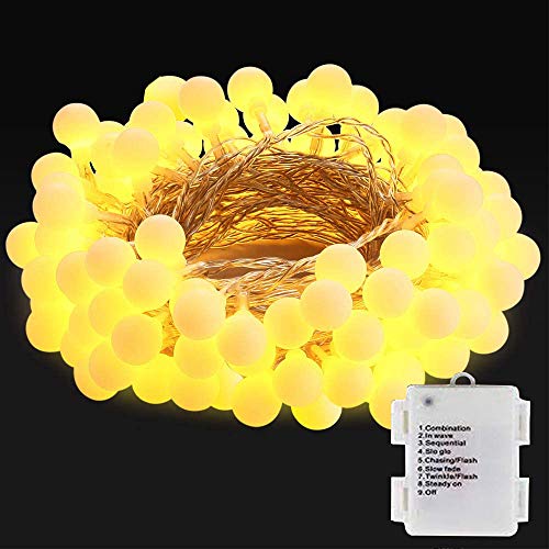Jnaurb Led Globe Ball Easter String Lights,80 Led Easter Lights With 8 Modes, Waterproof Battery Powered Led Fairy Lights For Indoor Outdoor Party Wedding, Bedroom, Easter Decorations- Warm White #TOP11