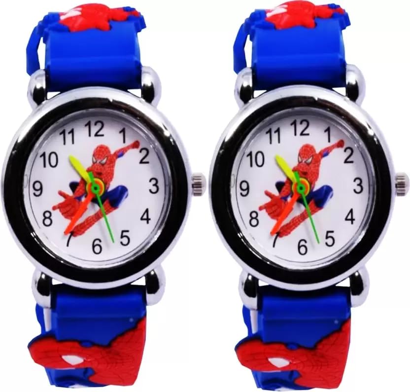 KE GALLERY Analogue Rubber Girls & Boys Watch (Pack of 2) (Blue Spiderman) (B0D6BXF1B6) Amazon Price History, Amazon Price Tracker