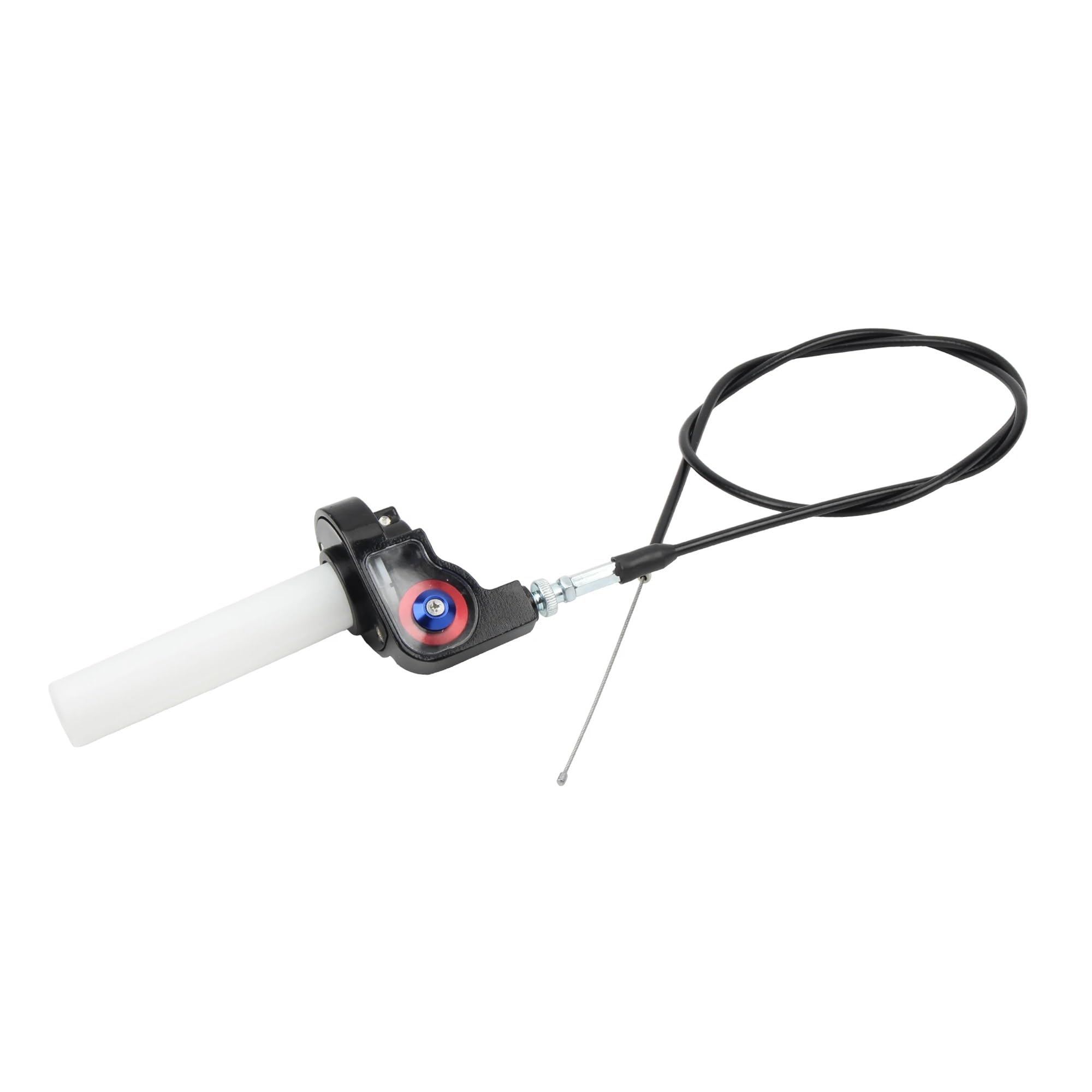 Empuñaduras Manillar Empuñaduras Antideslizantes para Motocicleta, Mango De Acelerador, Cable De Ajuste De Giro, Funda De Goma para Manillar De Motocross, Cubiertas De Piezas(Black)