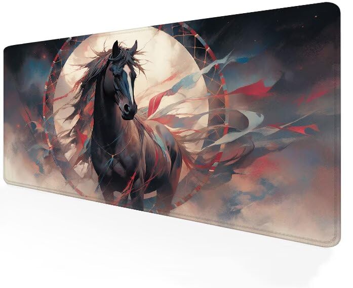 Tapis de souris gamer XXL durable aux bords cousus pour une glisse fluide et un confort de jeu