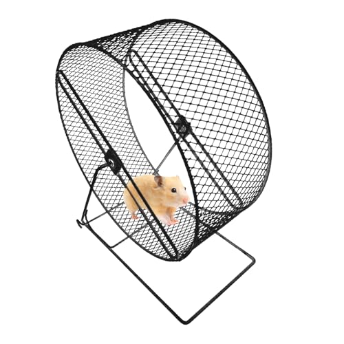Dtharen チンチラホイール、小型ハムスターホイール | サイレント小動物回し車 | スナネズミホイール、ハムスター、スナネズミ、マウス、ハムスターケージアクセサリー用の静かなスピナー