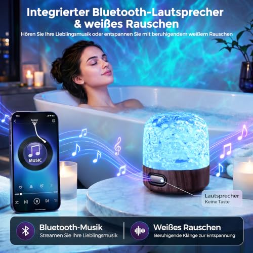 UPXNBOR Sternenhimmel Projektor Nachtlicht mit Bluetooth-Lautsprecher – Ansicht 2