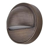 MarsLG BRS1 ETL-Listed Solid Brass Low Voltage Landscape Deck Light in Antique Brass Finish and Free