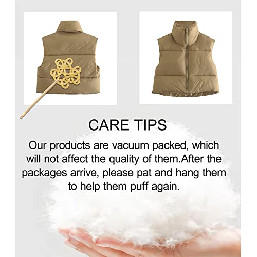 Durio Black Cropped Puffer Vest Women Lightweight Womens Puffy Vest Sleeveless Padded Vest Jacket For Women Black Medium #TOP4