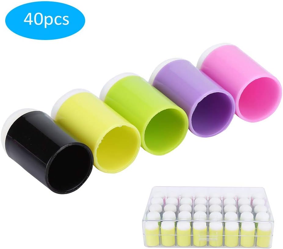 Qiilu Color Mixing Finger Sponge Daubers Art Ink Stamping Card Craft Drawing Painting - Versatile Finger Sponge (Multi Color)