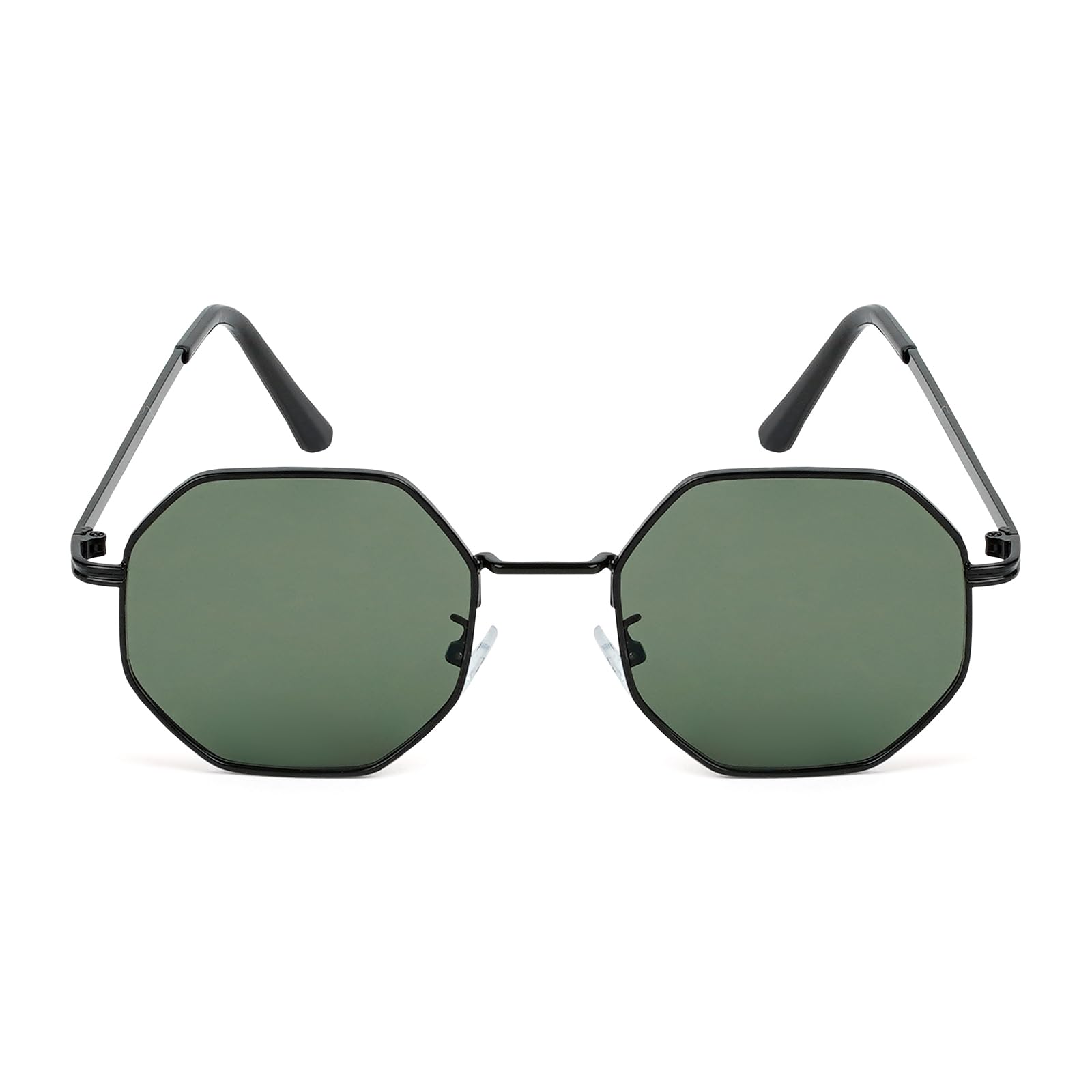 Men Suga Octagon Round Black And Green Non-Polarized Sunglasses, Free Size-image-17