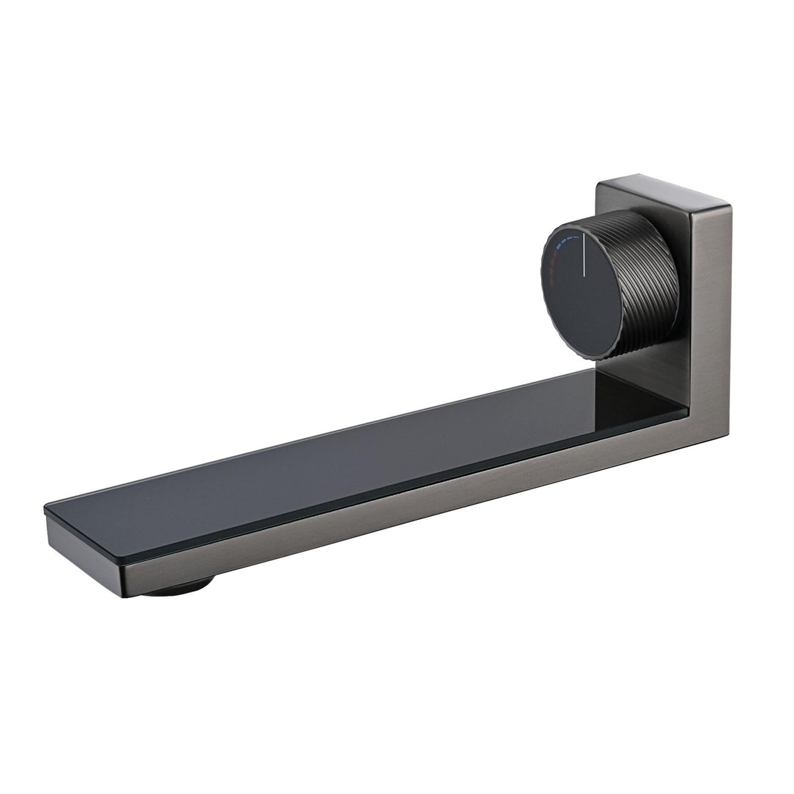 Itnxvkges Gun Gray Basin Taps Concealed Single Lever Bathroom Mixer Taps For Sink Brass With 2 Modes Gray