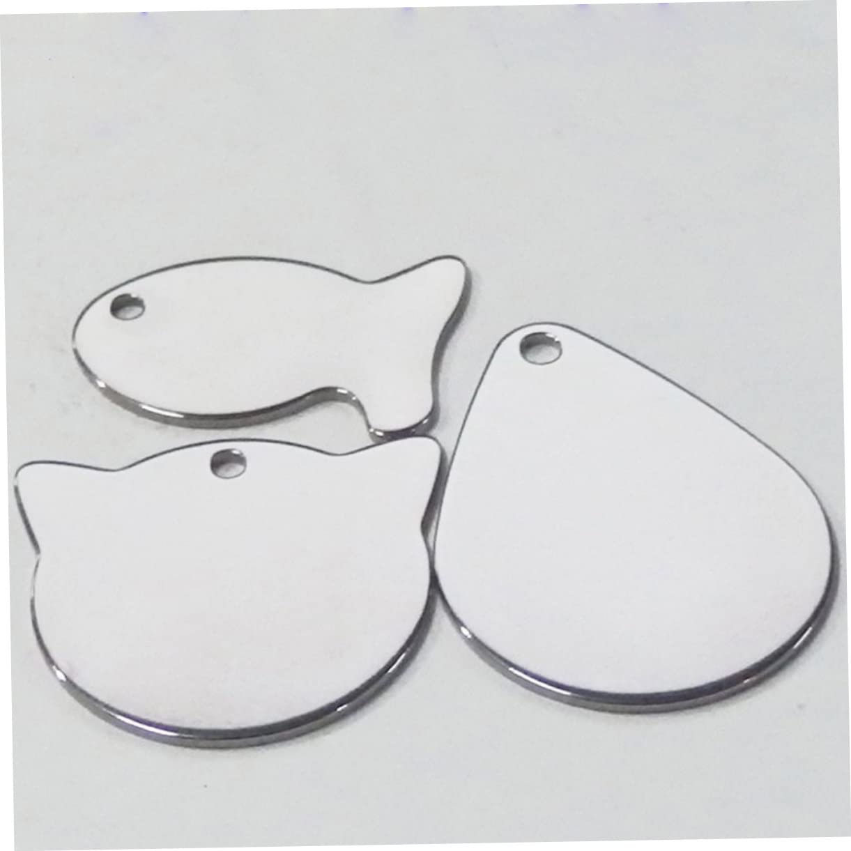 Beaupretty Placas De Identificación De Mascotas Acero Inoxidable 50pcs Colgantes Para Perros Resistentes