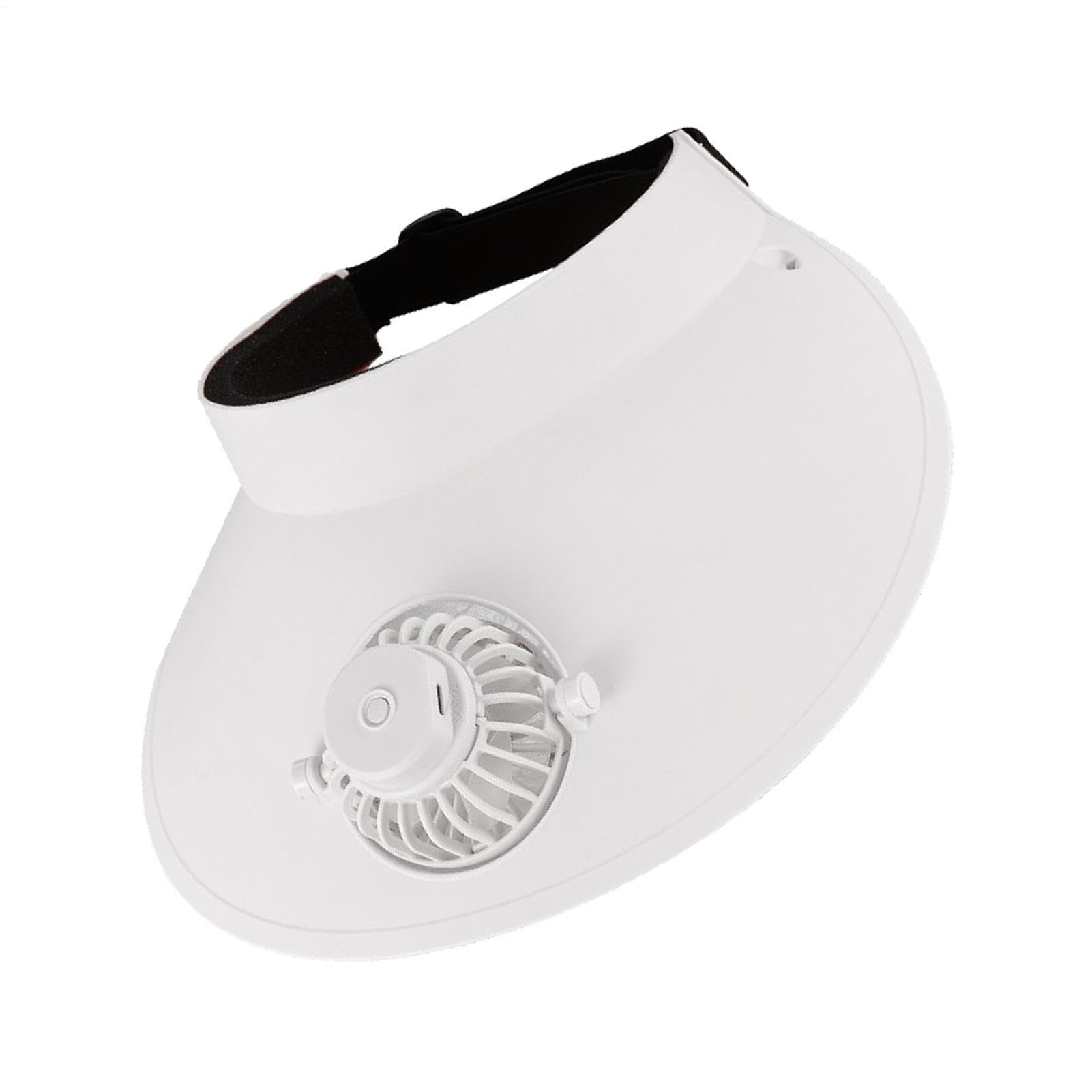 Sombrero con ventilador solar de ala ancha y protección UV ligera 8